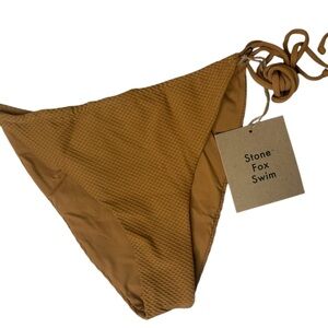 Stone Fox Swim sz XL Beige Tobacco Pique River Bottom New